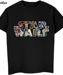 Star Wars Poster Stamp T Shirt Princess Leia Darth Vader Yoda Chewbacca Funny Tshirt Star Wars
