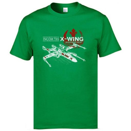 Star Wars TIE Fighter T65 X Wing Leisure Top T Shirt Aircraft Plane Starwars Printed Tshirt 2