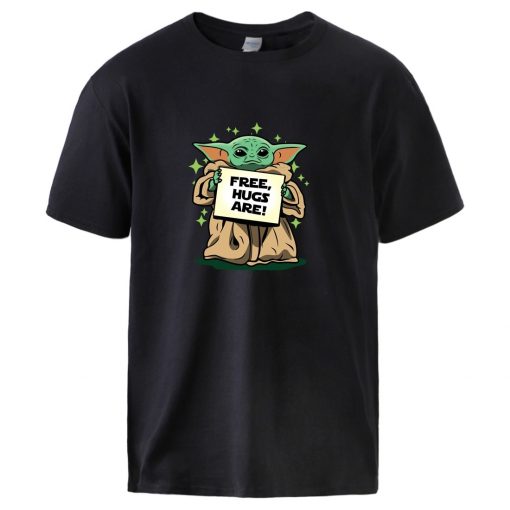 Star Wars The Mandalorian T shirts Mens Summer Short Sleeve Tops Tees Cute Baby Yoda Print
