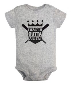 Straight Outta Kauffman KC Royals Bad Boys Kansas City Newborn Baby Girl Boys Clothes Short Sleeve