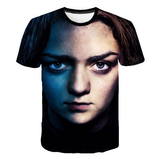 Summer Style Hip Hop Men T shirt Tops Arya Stark Men S Tee Tshirt Game Of 2