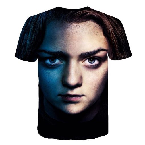 Summer Style Hip Hop Men T shirt Tops Arya Stark Men S Tee Tshirt Game Of 3