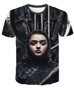 Summer Style Hip Hop Men T shirt Tops Arya Stark Men S Tee Tshirt Game Of 4