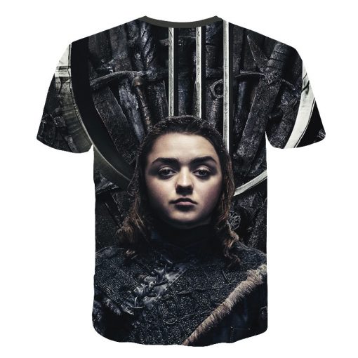 Summer Style Hip Hop Men T shirt Tops Arya Stark Men S Tee Tshirt Game Of 5