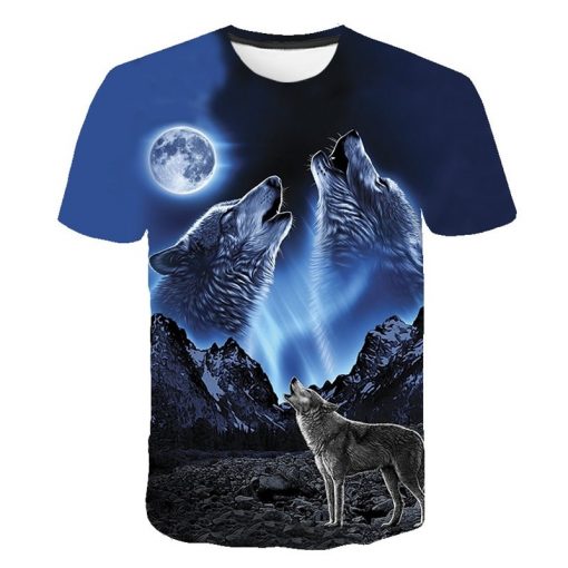 Summer T shirt Men Streetwear Round Neck Short Sleeve Tees Tops Funny Animal Male Clothes Casual