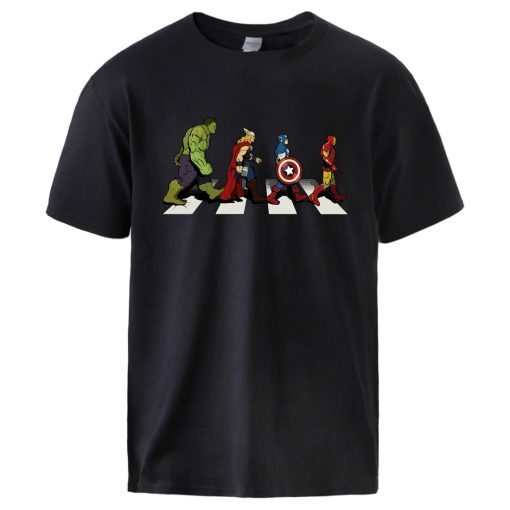 Superhero T shirts The Avengers Mens Summer Tops Fashion Short Sleeve Casual Sportswear Cool Spiderman Print