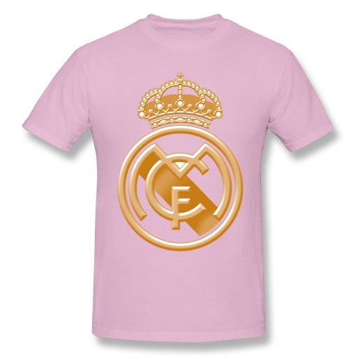 T Shirts Men Golden Real Madrided Crest T shirt High Quality Tee Father Day Tops 100 5