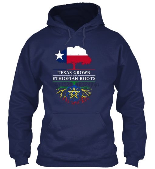 TEXAN GROWN WITH ETHIOPIAN ROOTS Streetwear men women Hoodies Sweatshirts