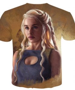 TV Series Game of Thrones Daenerys Targaryen Men T Shirt 3D Print Unisex T Shirt Casual 1
