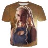 TV Series Game of Thrones Daenerys Targaryen Men T Shirt 3D Print Unisex T Shirt Casual