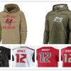 Tampa Bay American football Sweatshirt Buccaneers 12 Tom Salute to Service Sideline Therma Performance Pullover Brady