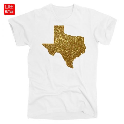 Texas Limited Edition Gold Glitz T Shirt State States Texas State Texan Texas