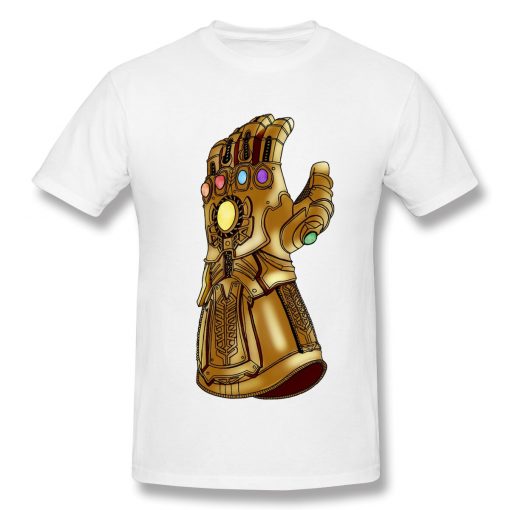 The Infinity Gauntlet T Shirt popular men s short sleeve men White Marvel Iron Man printed 3