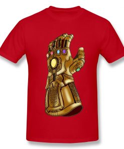 The Infinity Gauntlet T Shirt popular men s short sleeve men White Marvel Iron Man printed 4