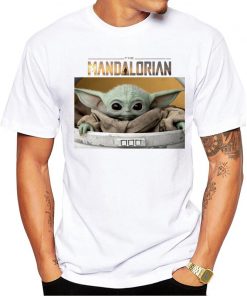 The Mandalorian Boba Fett and child baby Yoda friends funny t shirt men 2019 summer new 1