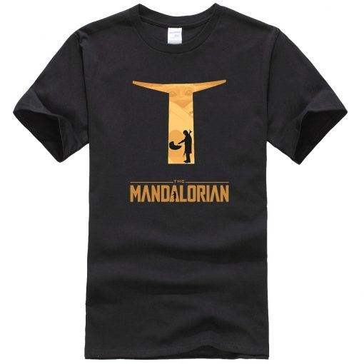 The Mandalorian Hip Hop Men T Shirts Casual Star Wars Tops New Summer 2020 Cotton Baby 2