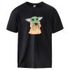 The Mandalorian Star Wars T shirts Mens Summer Short Sleeve Top Fashion Cute Baby Yoda Print