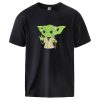 The Mandalorian T shirts Mens Star Wars Baby Yoda Print Tops Summer Short Sleeve Cotton T