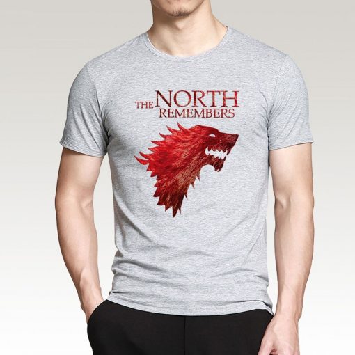 The North Remembers Game Of Thrones House Stark Men s T Shirts 2019 Summer Hot Sale 1