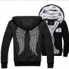 The Walking Dead Hoodie Zombie Daryl Dixon Wings Warm Winter Fleece Zip Up Clothing Coat Sweatshirts