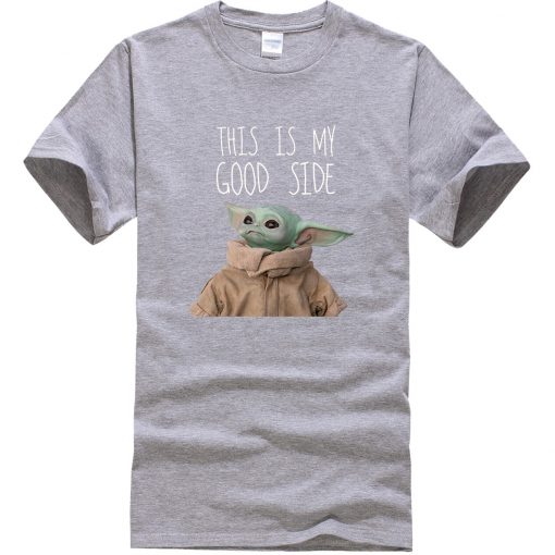 This Is My Good Side Baby Yoda Men T Shirts Star Wars Print Tops New Summer 1