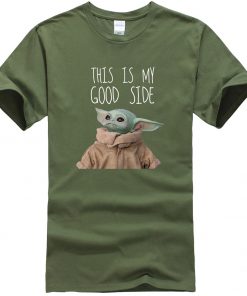 This Is My Good Side Baby Yoda Men T Shirts Star Wars Print Tops New Summer 3