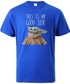This Is My Good Side Baby Yoda Print T Shirts Men Hip Hop Tops New 2020 2