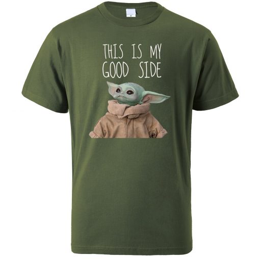 This Is My Good Side Baby Yoda Print T Shirts Men Hip Hop Tops New 2020 6