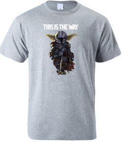 This Is The WAY Funny Print Men T Shirts Hip Hop Baby Yoda Tops New 2020 3