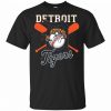 Tiger Mascot Distressed Detroit Base T Shirt New Men Tee Shirt Short Sleeve