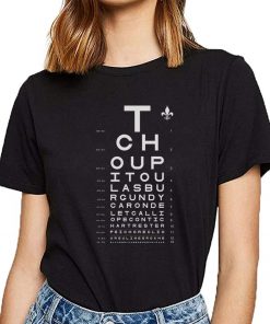 Tops T Shirt Women new orleans eye chart Basic Vintage Cotton Female Tshirt