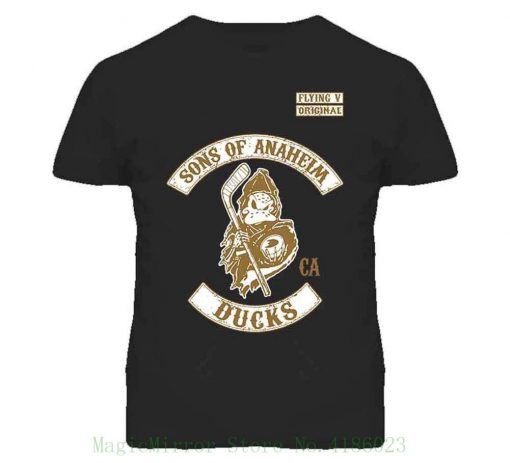 Tshirt Bandits Men s Sons Of Anaheim California Ducks T shirt Summer Short Sleeve Cotton 1