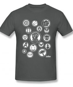 Tshirt Men Avengers Infinity War T Shirt Fashion Thanos Gauntlet Collector T shirt Black Marvel Tops 2