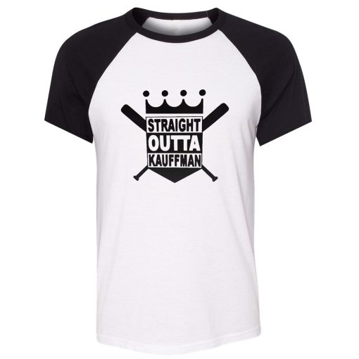 Unisex Summer T shirt Funny Straight Outta Kauffman KC Royals Bad Boys Kansas City Short Sleeve