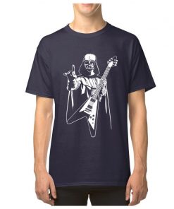 Vader Rocks Tops TShirt Men Punk Star Wars Bass Guitar Player Gift T shirt Darth Funny