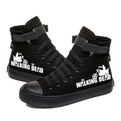 Walking Dead Luminous Women Men Sneakers Canvas Shoes For Youth Boys and Girls Casual Shoes Breathable 2