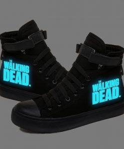 Walking Dead Luminous Women Men Sneakers Canvas Shoes For Youth Boys and Girls Casual Shoes Breathable