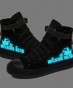 Walking Dead Luminous Women Men Sneakers Canvas Shoes For Youth Boys and Girls Casual Shoes Breathable 3