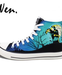Wen Design Custom Hand Painted Shoes Men Women s Sneakers Walking Dead Painted High Top Canvas 2