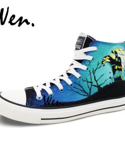 Wen Design Custom Hand Painted Shoes Men Women s Sneakers Walking Dead Painted High Top Canvas 3