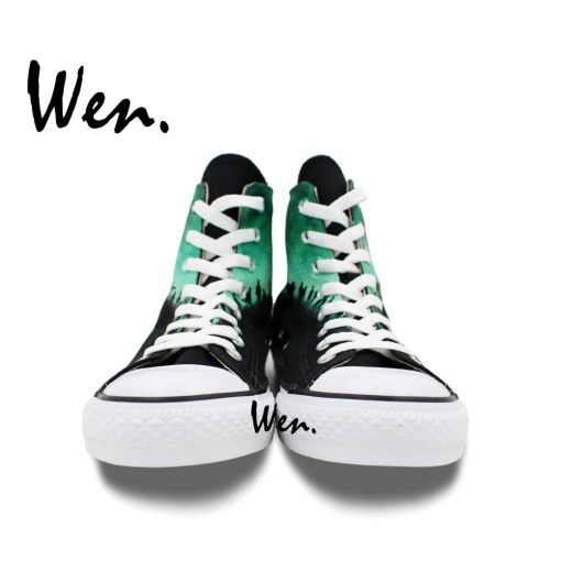Wen Design Custom Hand Painted Sneakers Walking Dead Men Women s High Top Canvas Shoes for 4