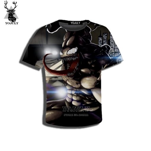 YOJULY 3D Print Superhero Venom Spiderman Kids Children Casual Tshirt Summer T shirt Boys Girls Youth 2