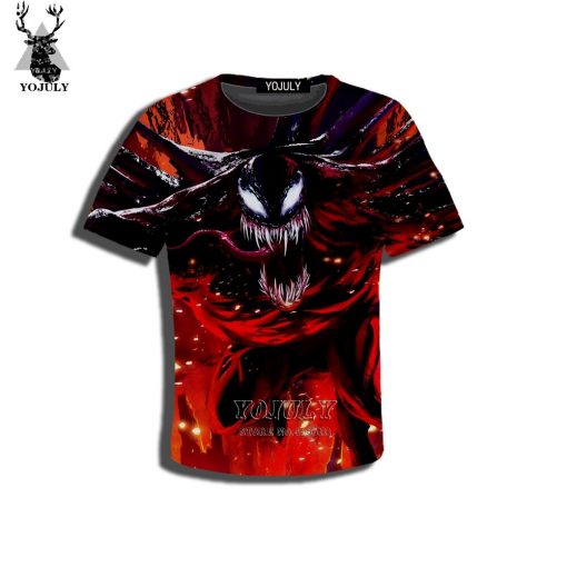 YOJULY 3D Print Superhero Venom Spiderman Kids Children Casual Tshirt Summer T shirt Boys Girls Youth 3