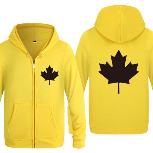 Zipper Hoodies Men Canada or Toronto Maple Leaf Mens Hoodie Hip Hop Fleece Long Sleeve Men 1