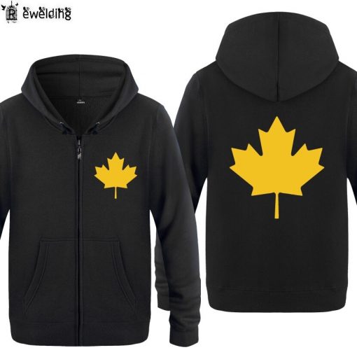 Zipper Hoodies Men Canada or Toronto Maple Leaf Mens Hoodie Hip Hop Fleece Long Sleeve Men 2