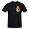 football team T Shirts Tops Humorous Cotton Golden Real Madrided Crest T Shirts Round Collar Clothing