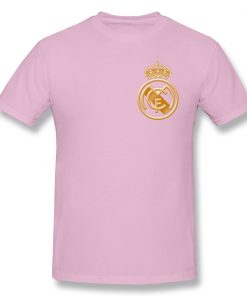 football team T Shirts Tops Humorous Cotton Golden Real Madrided Crest T Shirts Round Collar Clothing 5