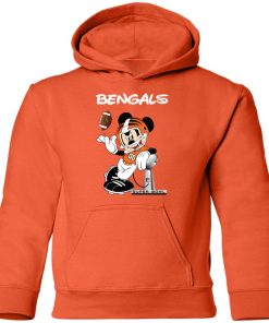 Mickey Bengals Taking The Super Bowl Trophy Football Youth Hoodie