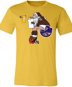 Santa Claus Cleveland Browns Shit On Other Teams Christmas Unisex Jersey Tee
