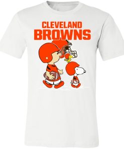 Cleveland Browns Let’s Play Football Together Snoopy NFL Unisex Jersey Tee